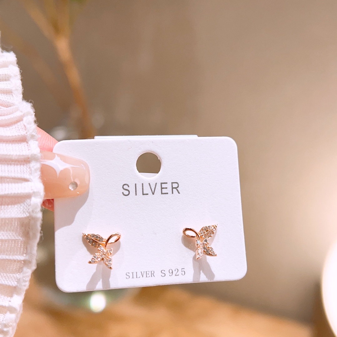 さわやか系S925スターリングシルバーイヤリングシルバー バレンタインデー