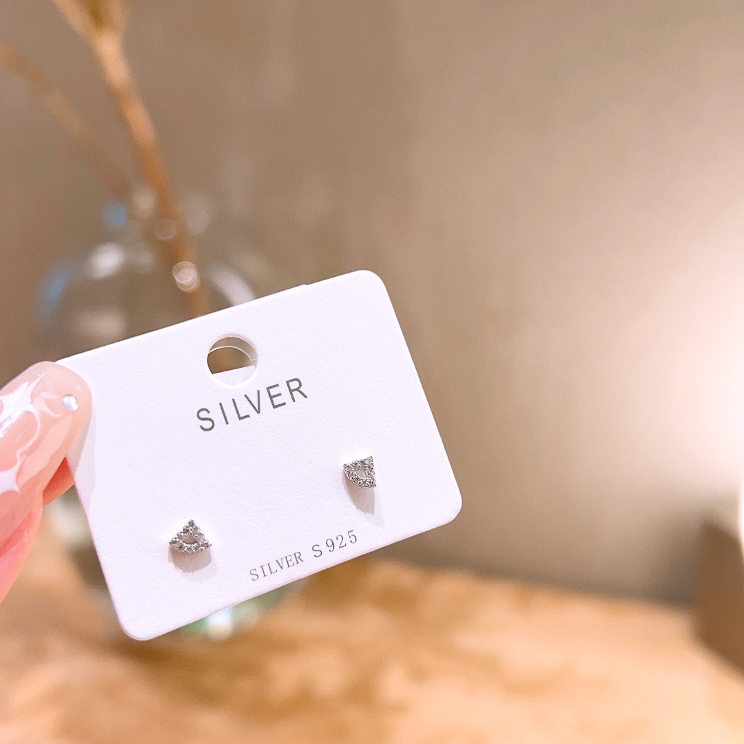 フレンチ高品質シルバーイヤリングゴールド バレンタインデー