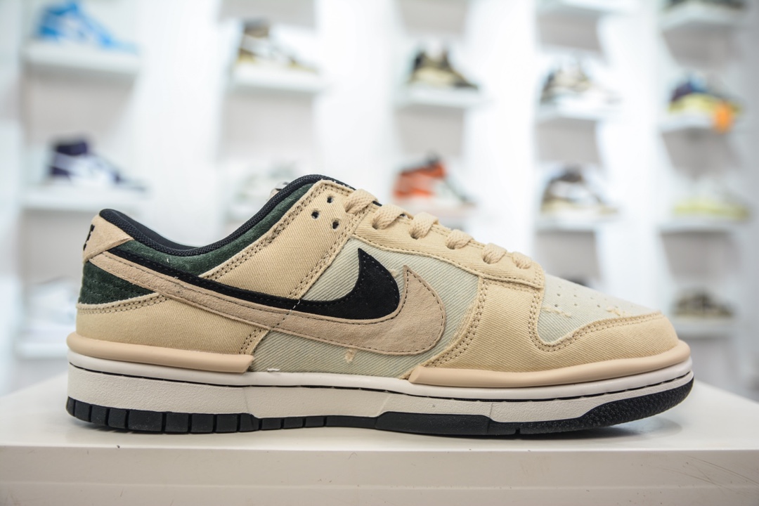 纯原 NK Dunk Low 高端定制款 牛仔布米白绿 DZ2794-466