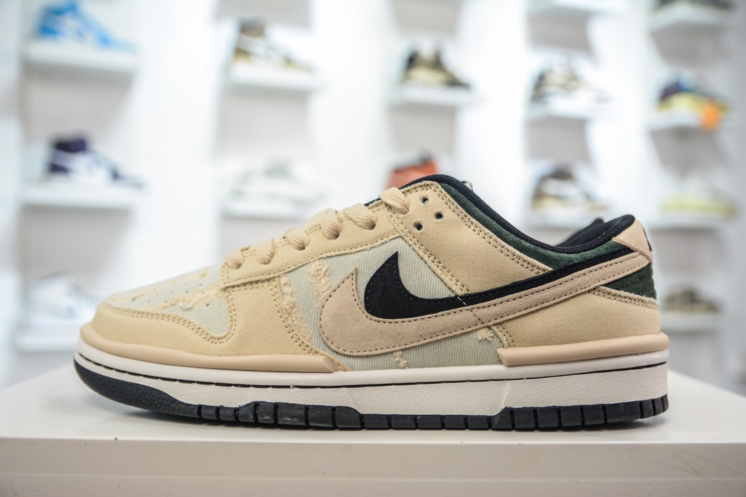 纯原 NK Dunk Low 高端定制款 牛仔布米白绿 DZ2794-466