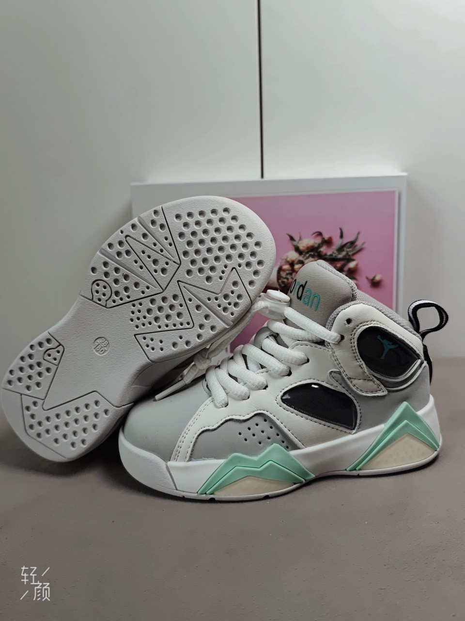 图片[2]-乔7 真气垫[强][强][强]儿童篮球鞋春秋款小宝宝高级水泥灰高帮运动鞋男童软底潮鞋[庆祝][庆祝][庆祝]号码26-35-选品中心