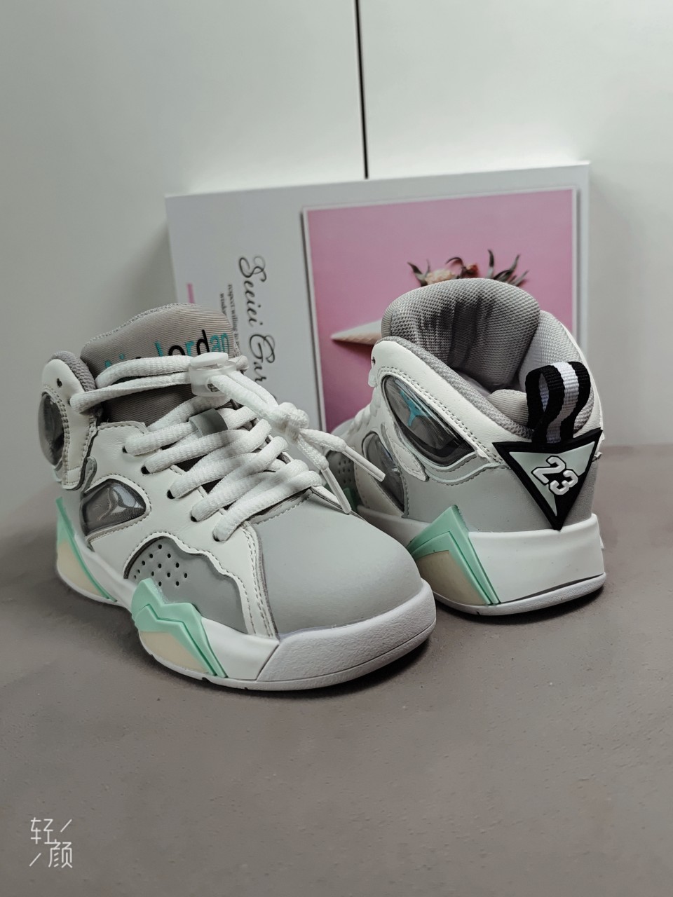 图片[3]-乔7 真气垫[强][强][强]儿童篮球鞋春秋款小宝宝高级水泥灰高帮运动鞋男童软底潮鞋[庆祝][庆祝][庆祝]号码26-35-选品中心