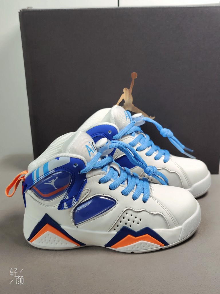 图片[4]-，卖完为止乔7 真气垫[强][强][强]儿童篮球鞋春秋款小宝宝白蓝几何女孩高帮运动鞋男童软底潮鞋[庆祝][庆祝][庆祝]号码26-35-选品中心