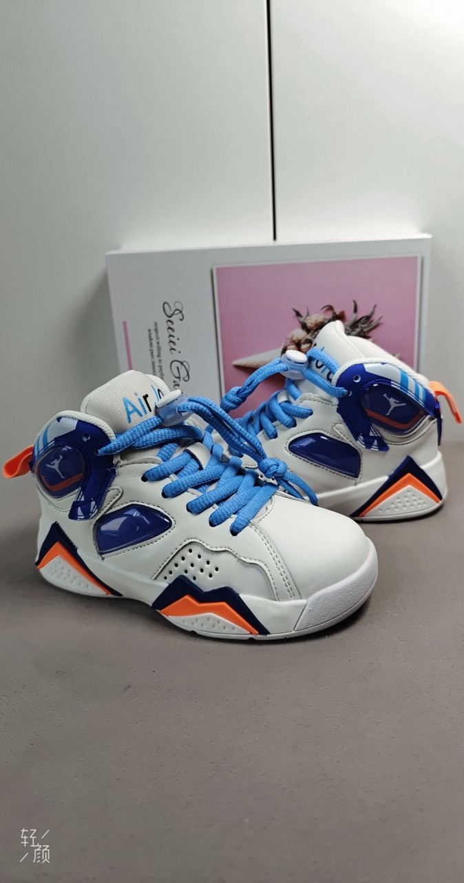 图片[6]-，卖完为止乔7 真气垫[强][强][强]儿童篮球鞋春秋款小宝宝白蓝几何女孩高帮运动鞋男童软底潮鞋[庆祝][庆祝][庆祝]号码26-35-选品中心