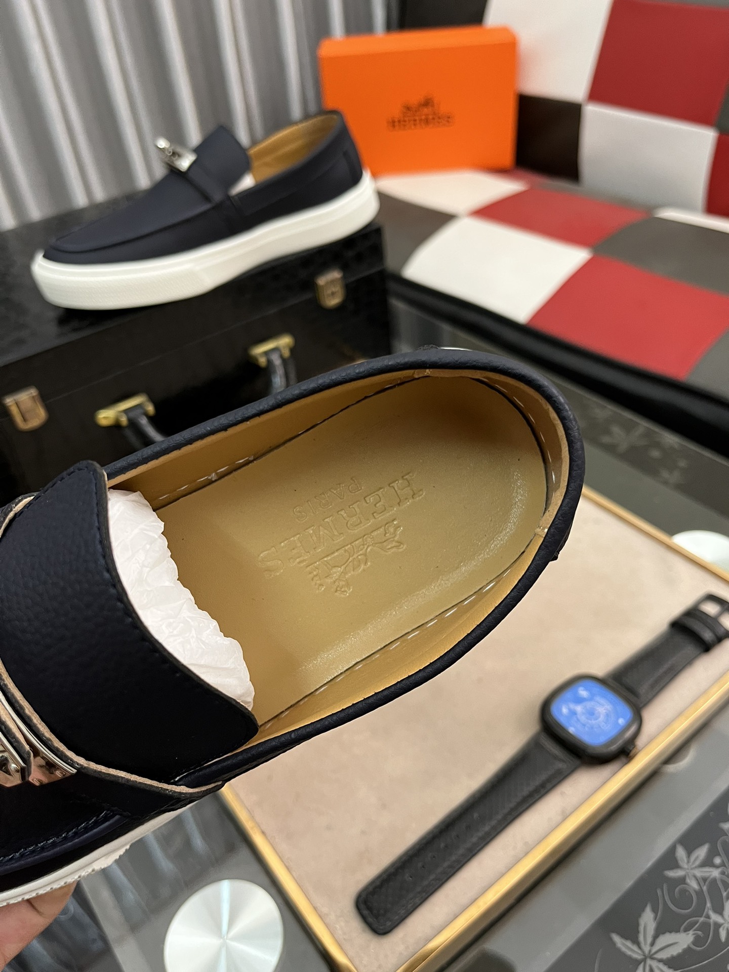 precio de fábrica:** HERMES Hermes ** nuevos zapatos casuales de los hombres, la réplica original de