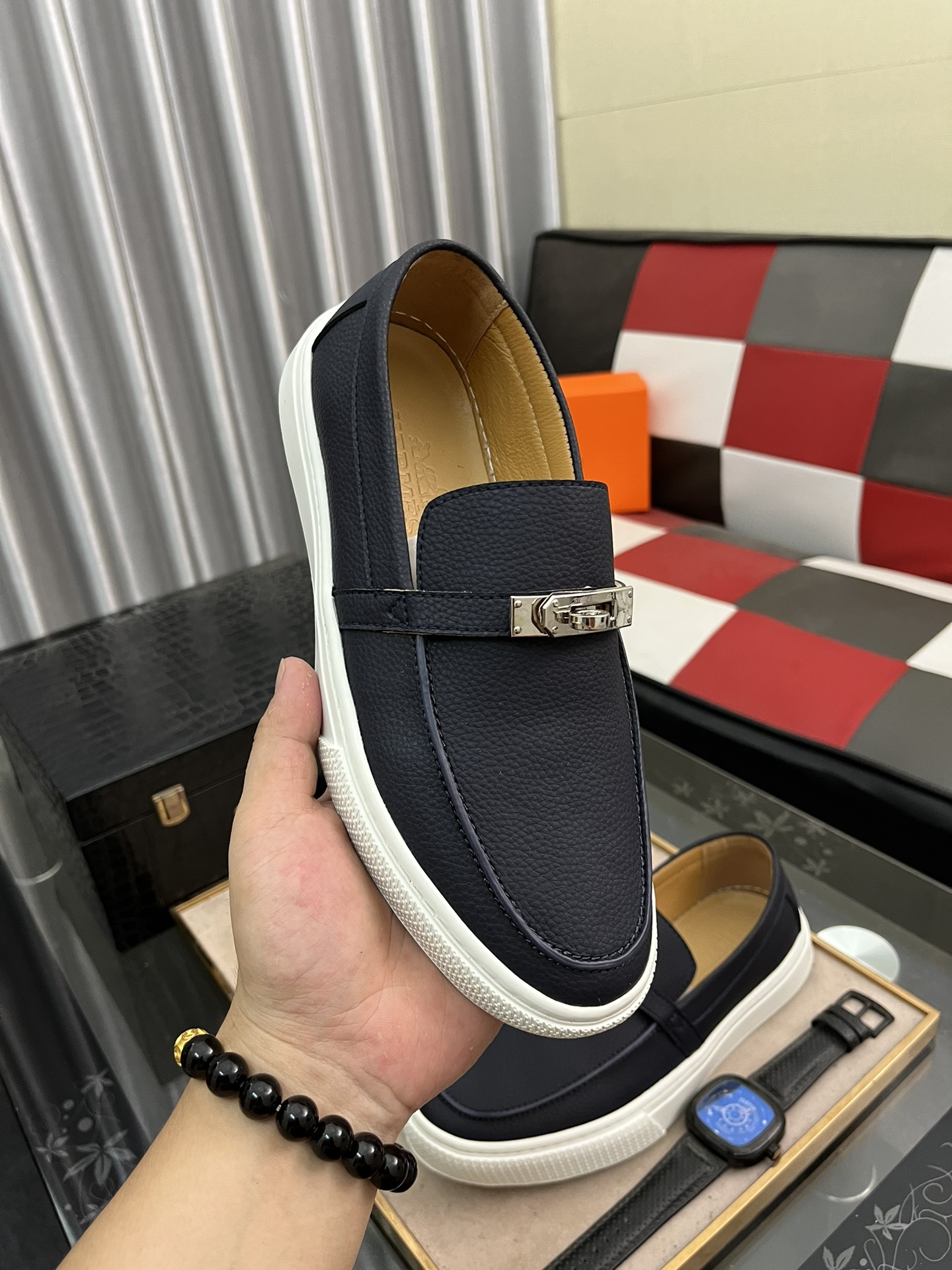 precio de fábrica:** HERMES Hermes ** nuevos zapatos casuales de los hombres, la réplica original de