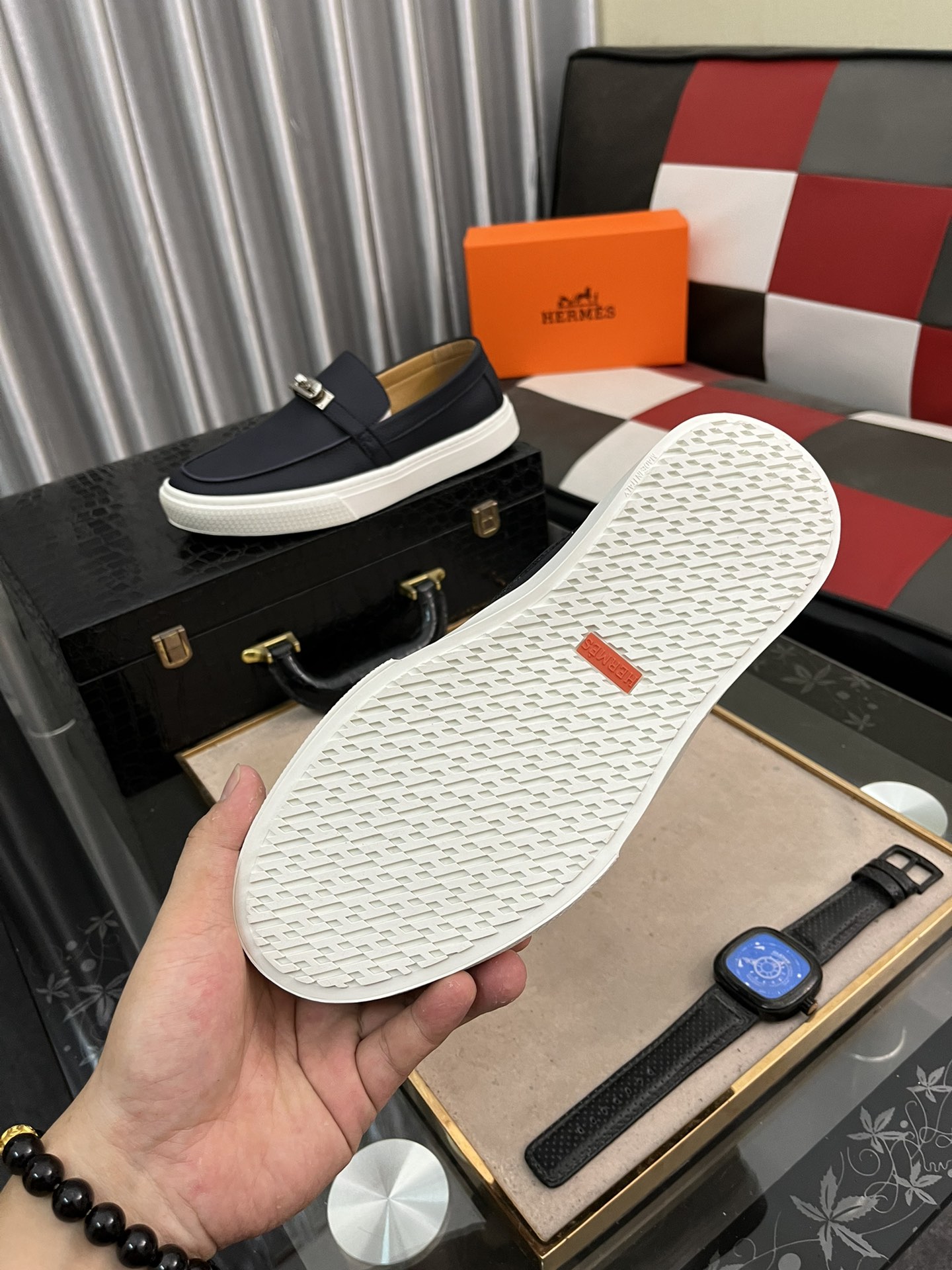 precio de fábrica:** HERMES Hermes ** nuevos zapatos casuales de los hombres, la réplica original de