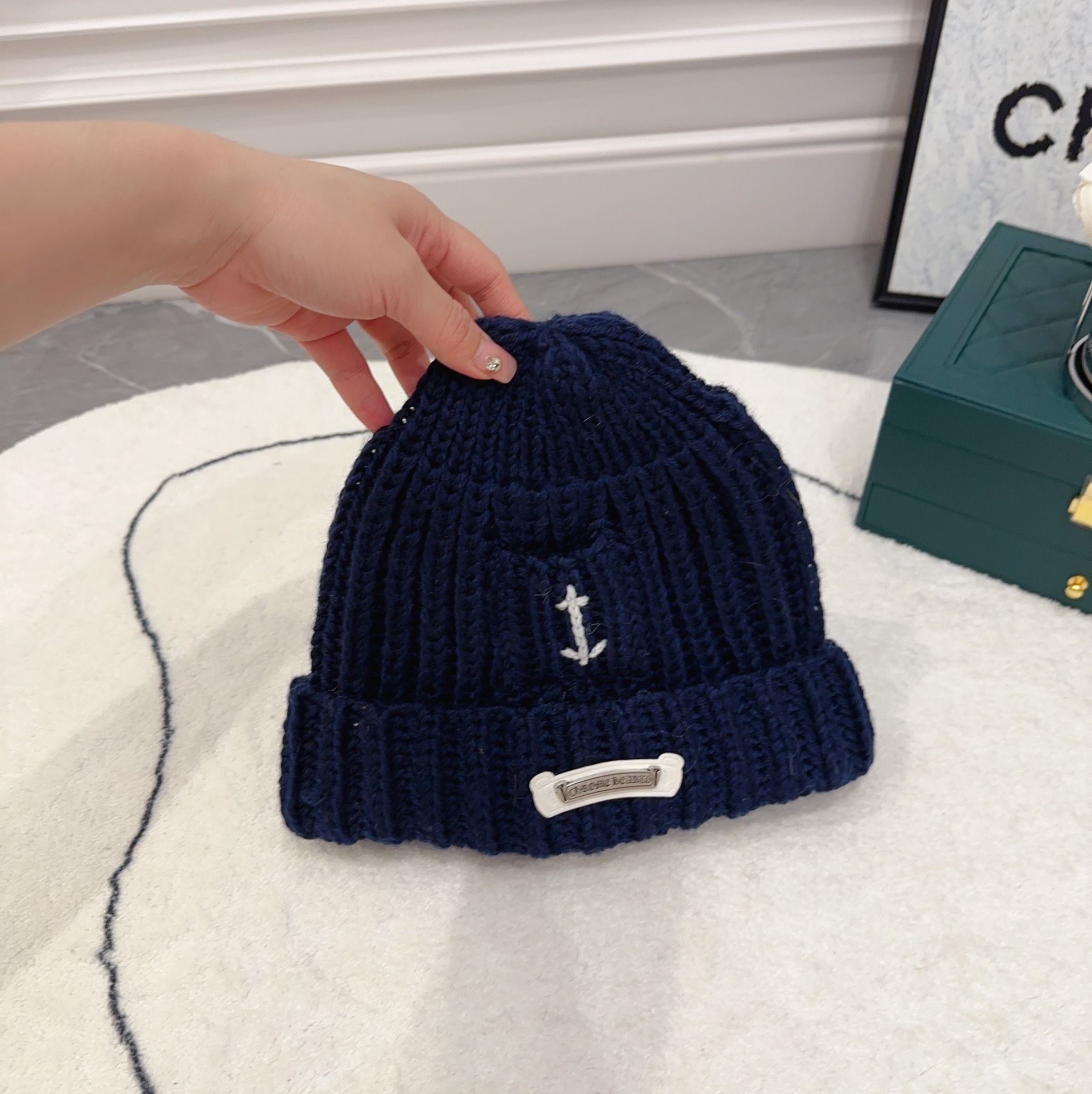 [Chrome Hearts Hats]Croxin autumn and winter new wool warm knitted cold hat Me