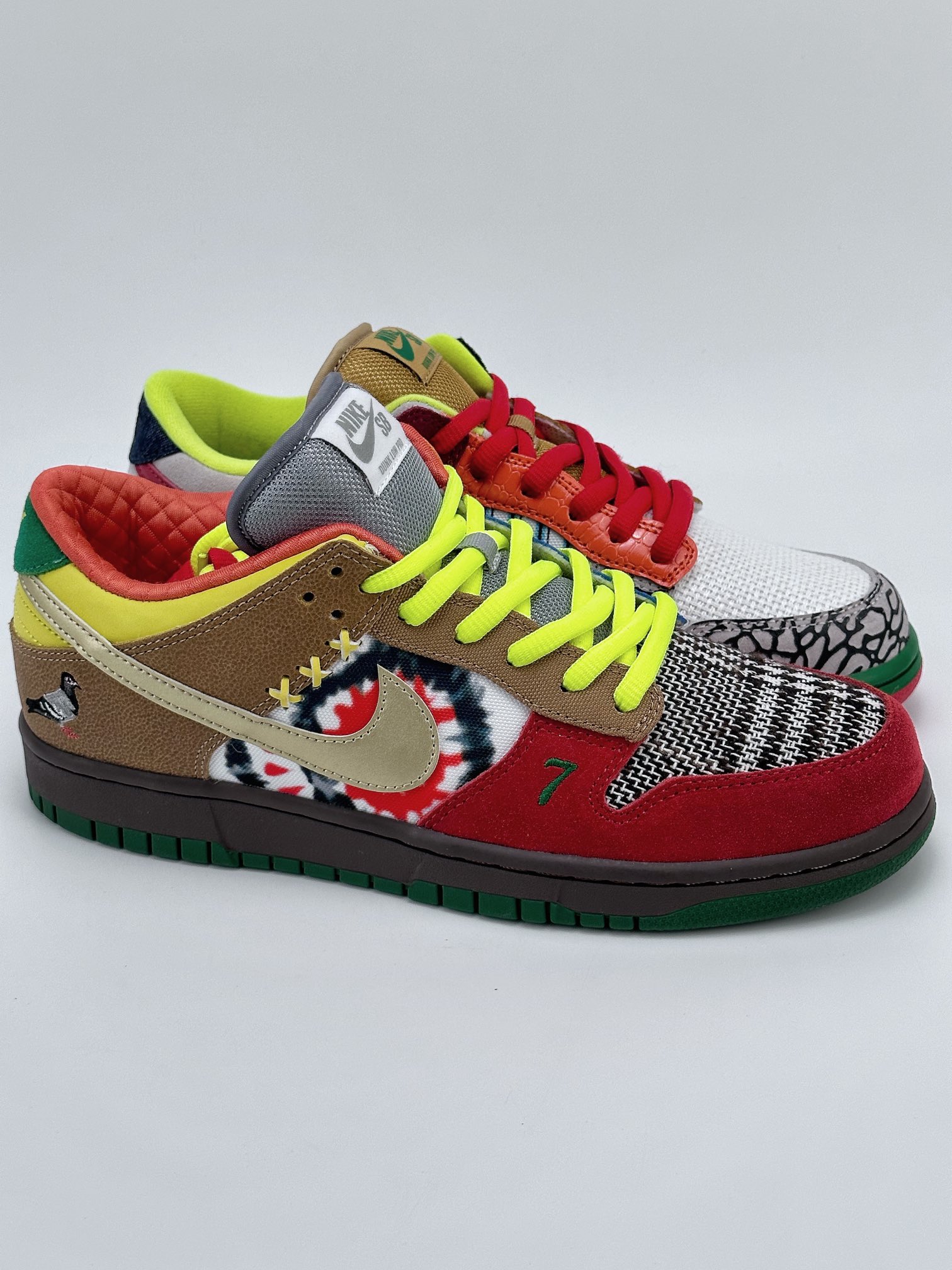 Nike Dunk Low what the dunk charity mandarin duck pigeon 318403-141