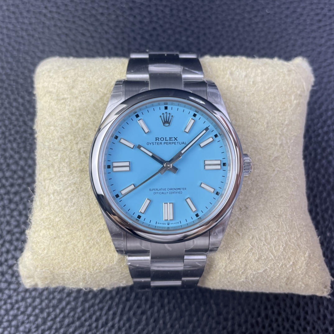 NO:144460,VS Rolex Oyster Perpetual 41mm Tiffany Blue Movement, Rolex19860909VS 劳力士蚝式恒动41mm Tiffany蓝 机芯,,rolex,Watch