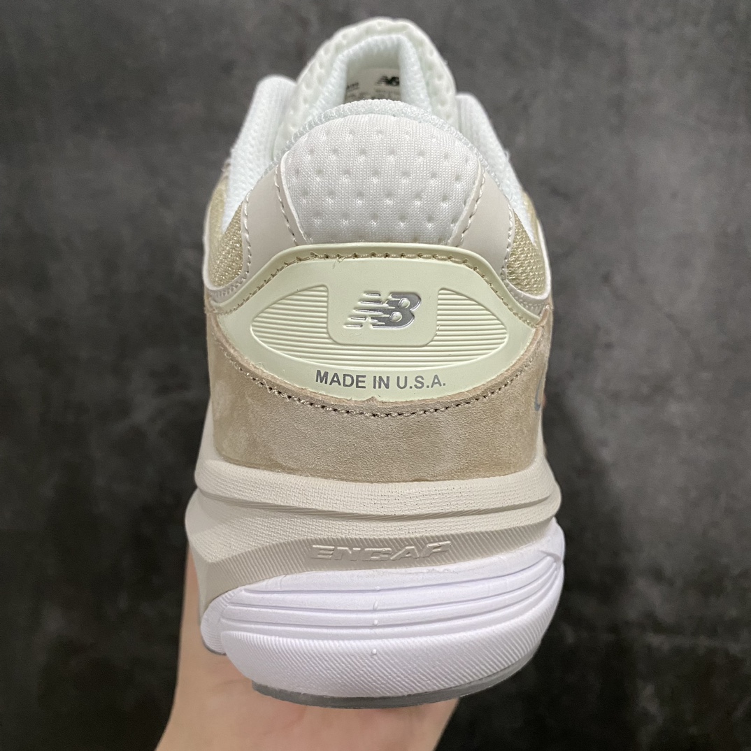 [K version pure original] New Balance M990SS6 NB990V6 white and brown sixth generation presidential retro jogging shoes