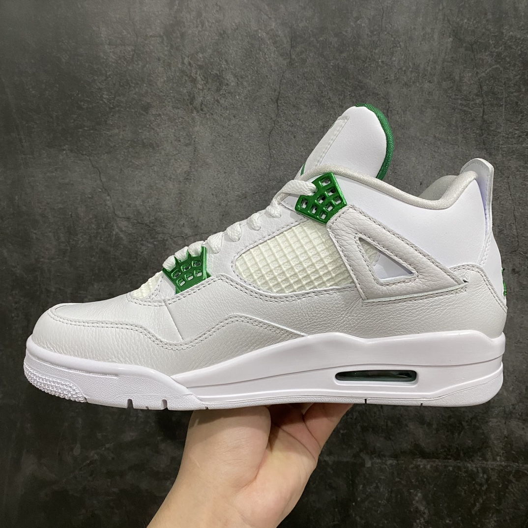 图片[2]-【老DT版本】Air Jordan 4 Retro 白绿金属扣CT8527-113n大厂出品 市场最强版本 完美清洁度n最高工艺复刻 原装无色差修正 全头层制作n原楦原纸板开发 纯正四代版型n原底真实气垫 回弹反馈充足n完美鞋楦打造 市面最高工艺独家外贸鬼佬48大码 尺码：40-48.5-莆田鞋批发中心