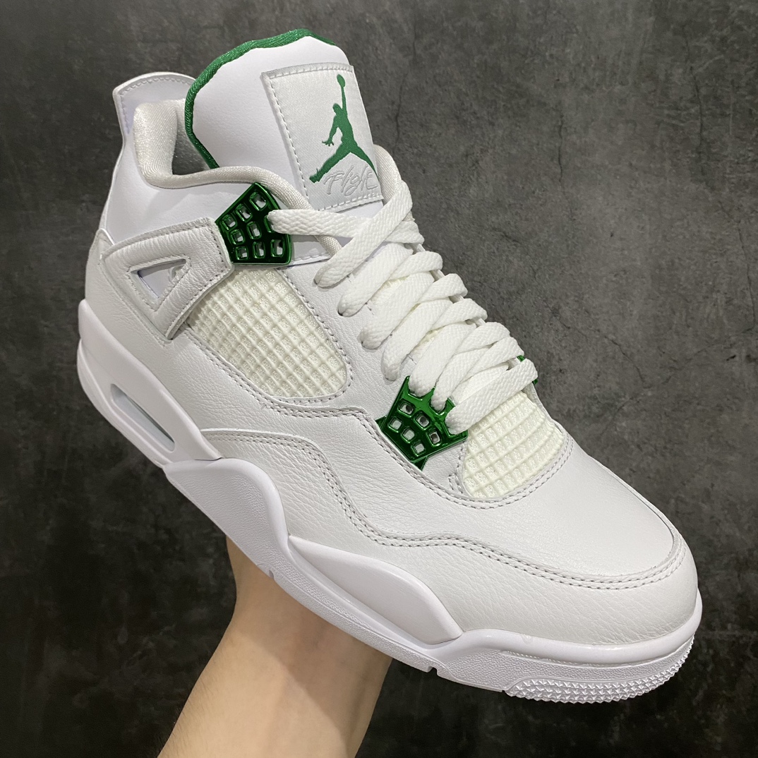 图片[3]-【老DT版本】Air Jordan 4 Retro 白绿金属扣CT8527-113n大厂出品 市场最强版本 完美清洁度n最高工艺复刻 原装无色差修正 全头层制作n原楦原纸板开发 纯正四代版型n原底真实气垫 回弹反馈充足n完美鞋楦打造 市面最高工艺独家外贸鬼佬48大码 尺码：40-48.5-莆田鞋批发中心