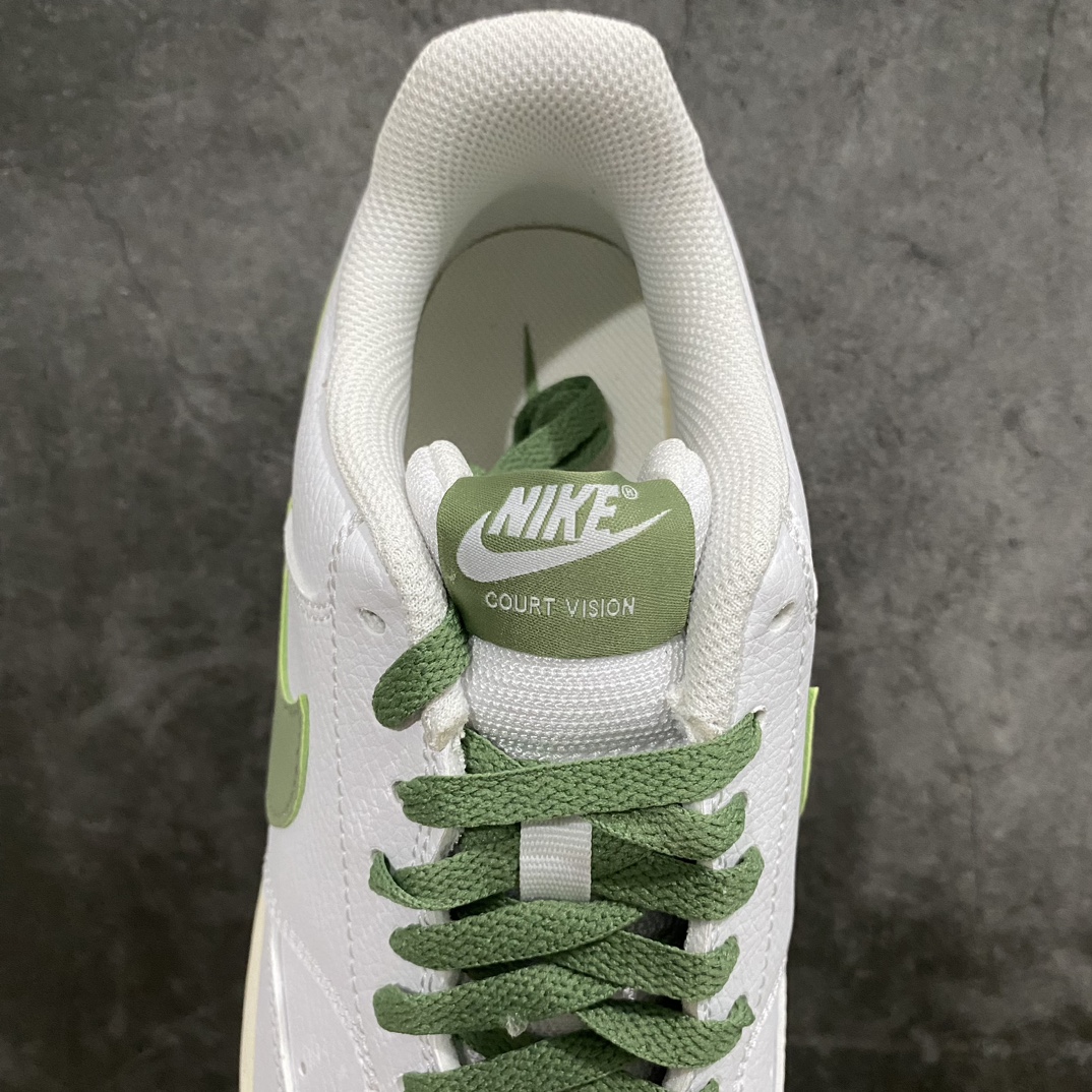 NK Court Vision Low CV low-top retro versatile breathable casual sports shoes white green FJ5480-100