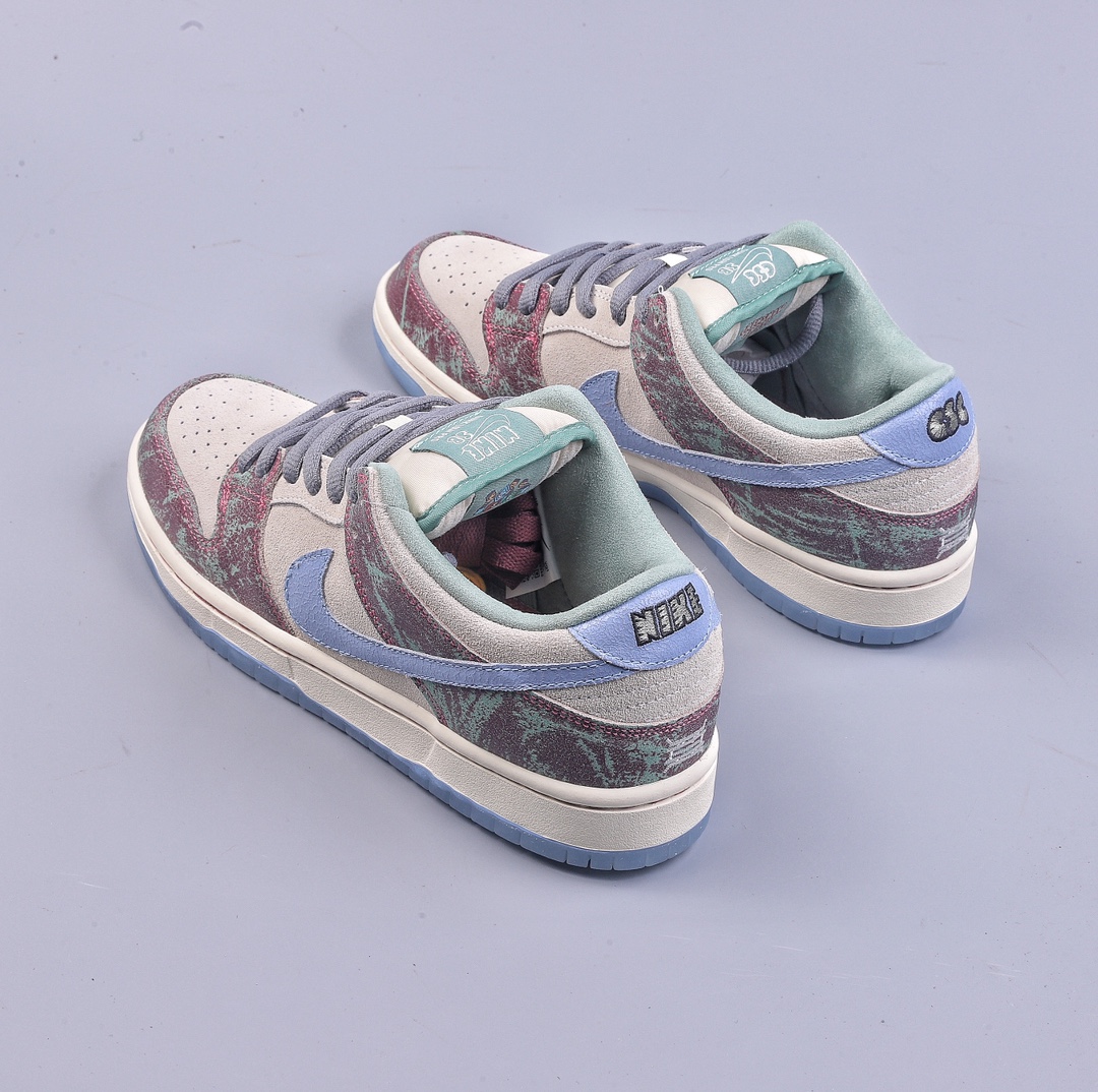 H Crenshaw Skate Club x Nike SB Dunk Low 白紫 FN4193-100