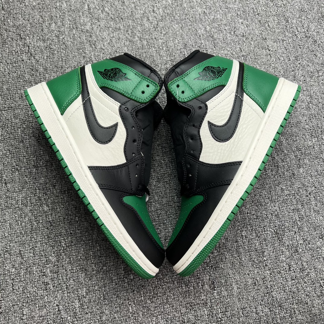 福利特价AirJordan1PineGreenAJ1乔1黑绿脚趾篮球鞋555088-302尺码36-47