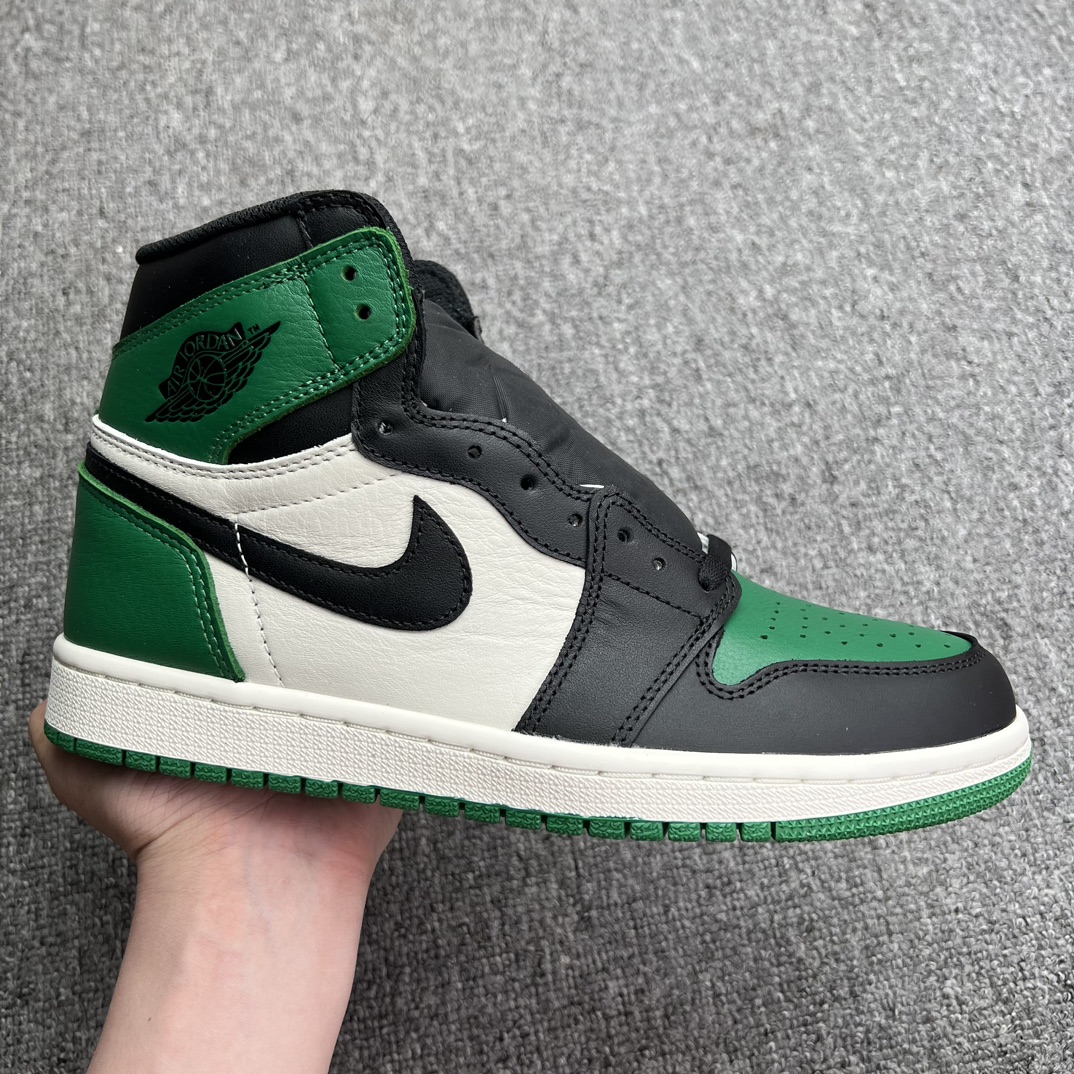 福利特价AirJordan1PineGreenAJ1乔1黑绿脚趾篮球鞋555088-302尺码36-47