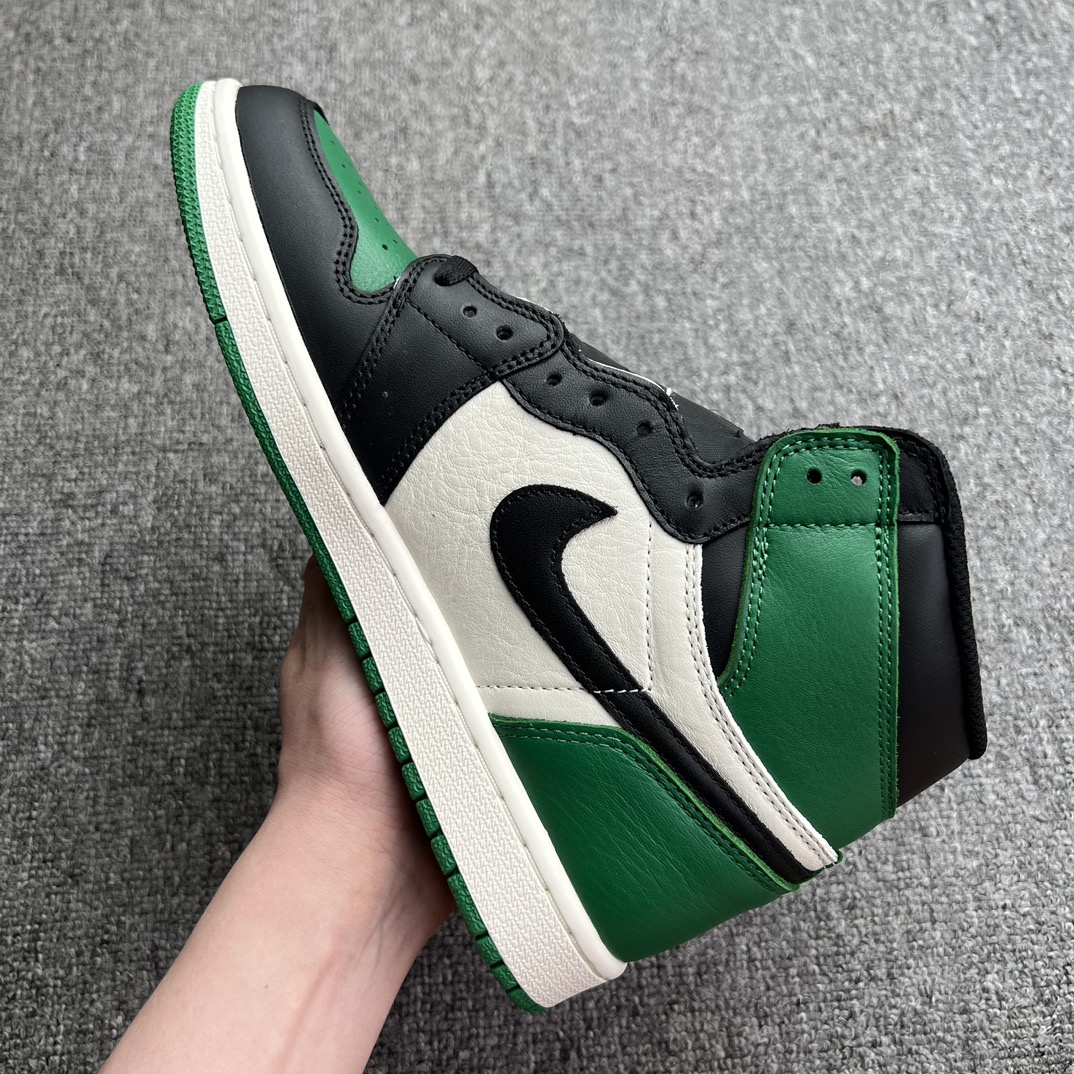 福利特价AirJordan1PineGreenAJ1乔1黑绿脚趾篮球鞋555088-302尺码36-47