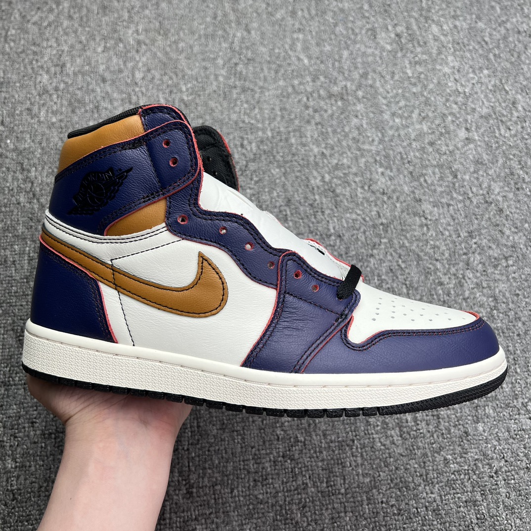 福利特价AirJordan1RetroHighOGxNikeSBAJ1合作款白紫金CD6578-507尺