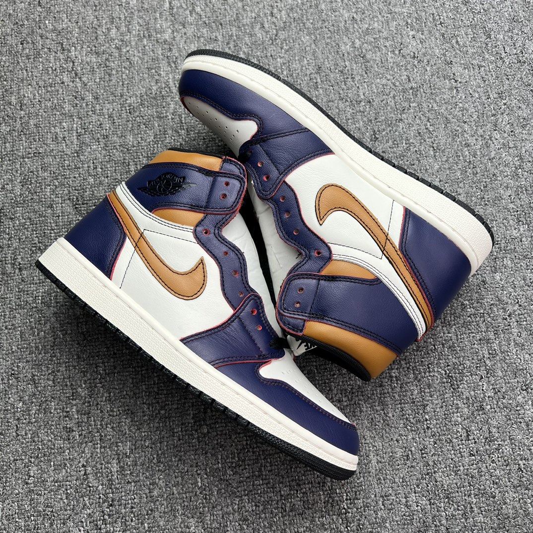 福利特价AirJordan1RetroHighOGxNikeSBAJ1合作款白紫金CD6578-507尺