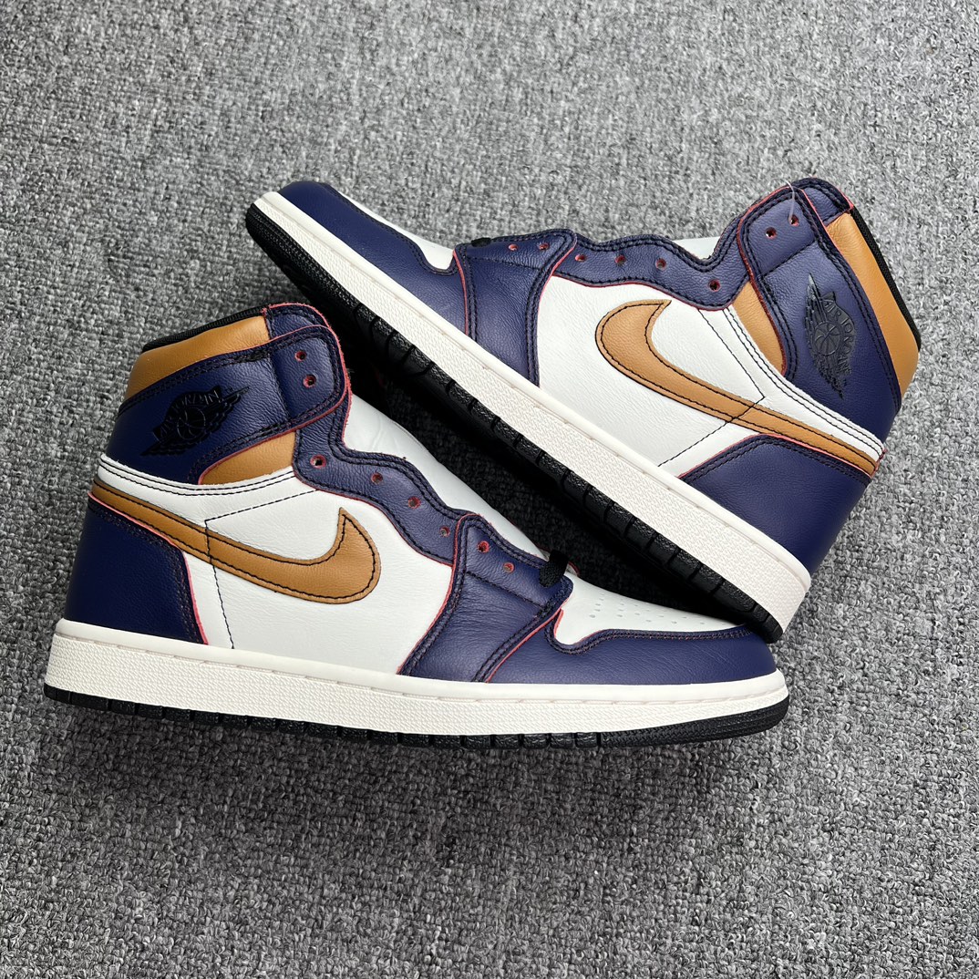 福利特价AirJordan1RetroHighOGxNikeSBAJ1合作款白紫金CD6578-507尺