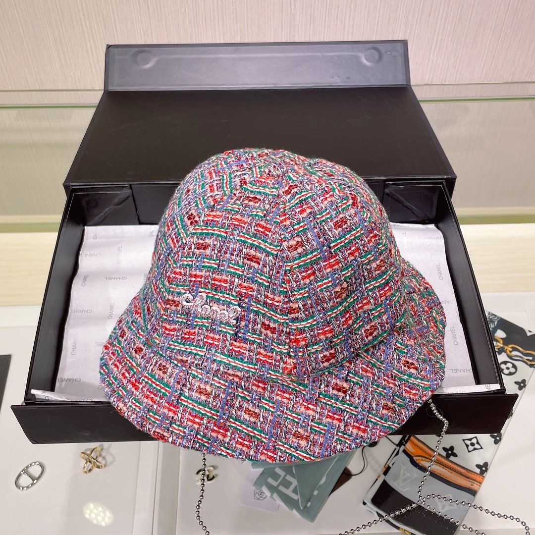 Chanel香奈儿2023秋冬新款名媛风渔夫帽可折叠出游携带方便头围57cm
