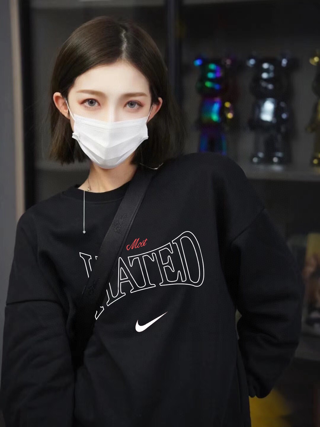 1:1 Clone
 Nike Clothing Sweatshirts Replcia Cheap
 Black Grey White Printing Unisex Cotton Fall Collection