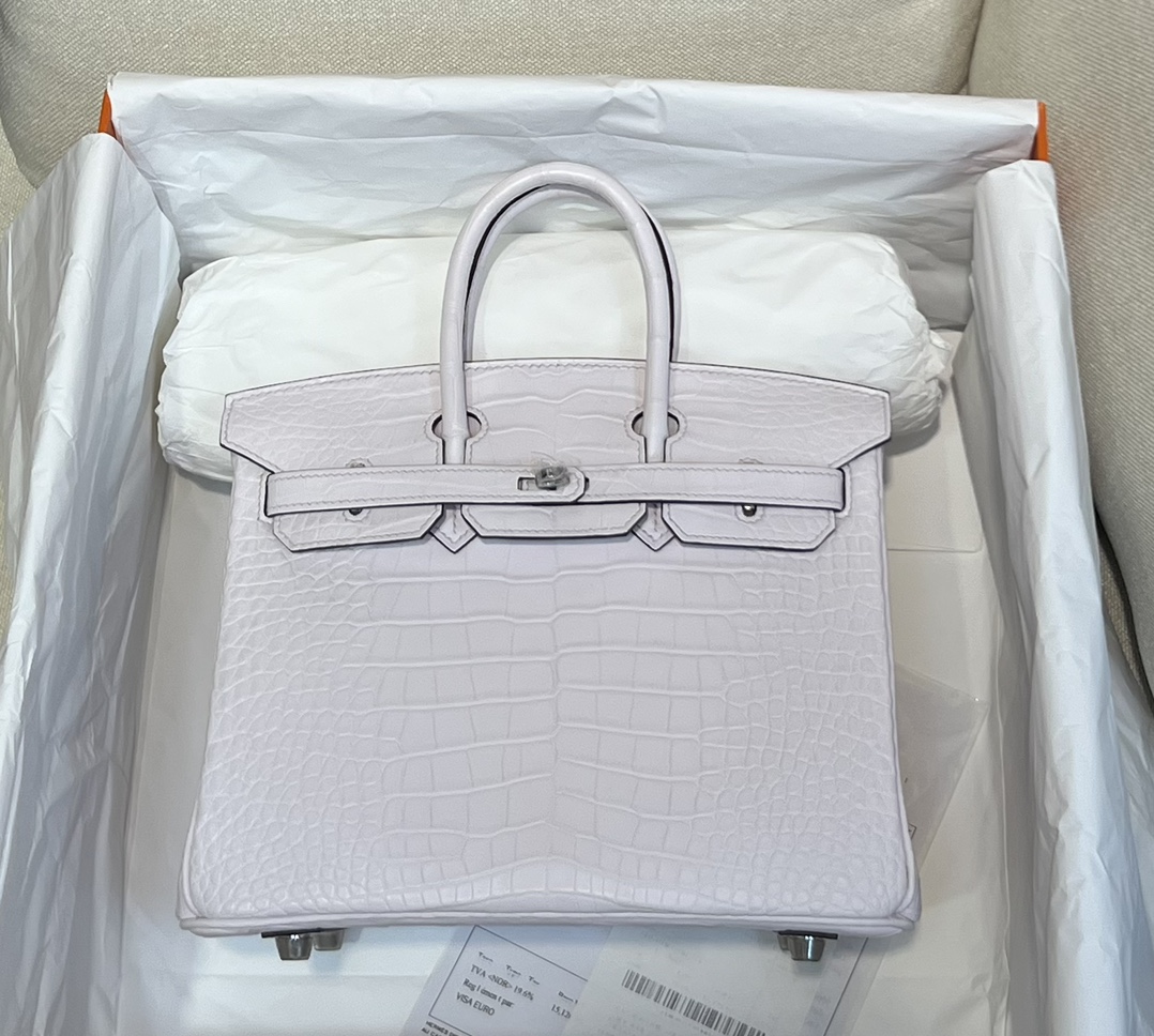 Hermes Birkin Bags Handbags High Quality 1:1 Replica
 Pink Purple Silver Hardware