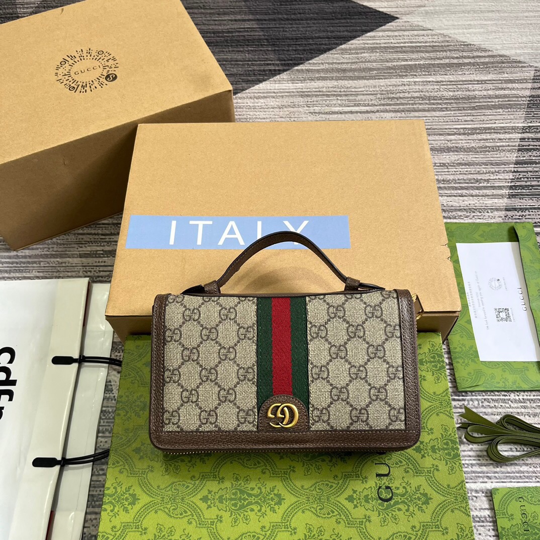 GUCCI Ophidia коллекция дорожная сумка GG Supreme канвас PVC водоотталкивающая ткань оригинальная коровья кожа полированная фурнитура внутреннее отделение чехол для iPhone - высшее качество