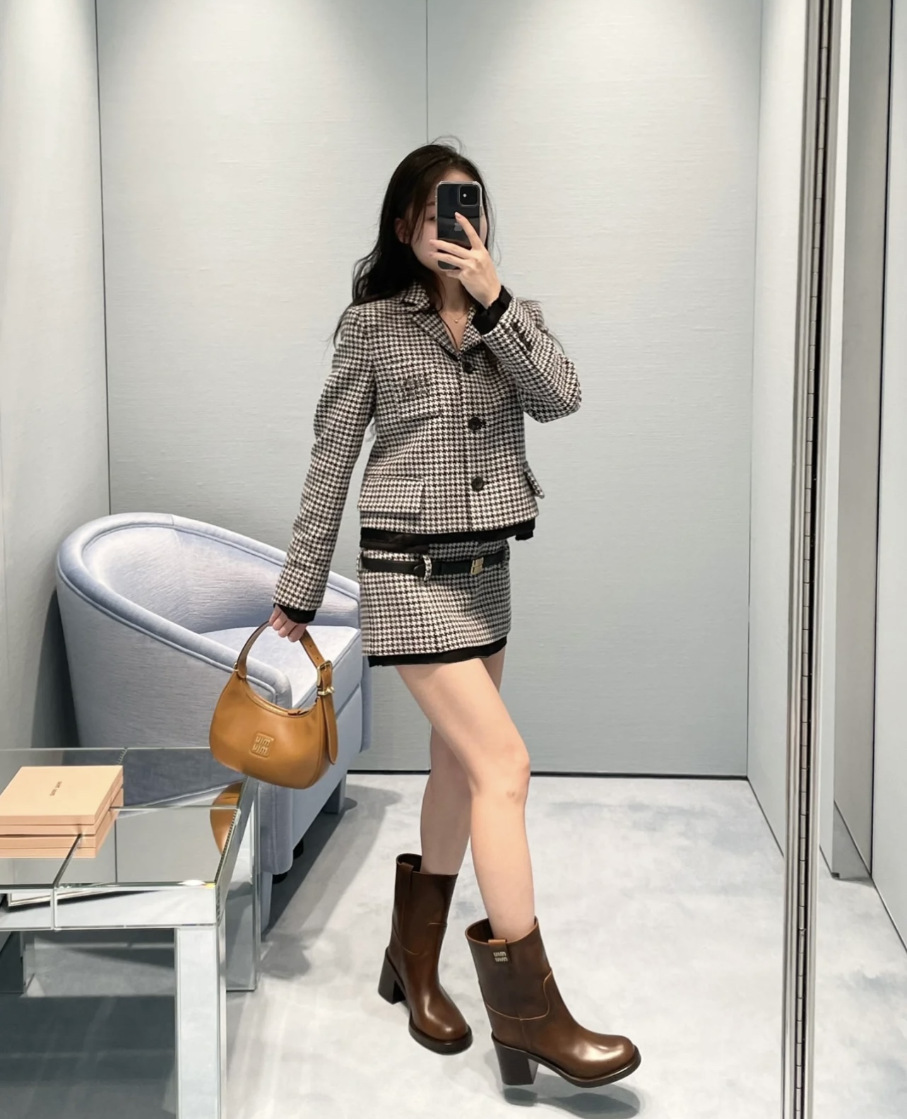 Miu Miu miumiuhobo brown
