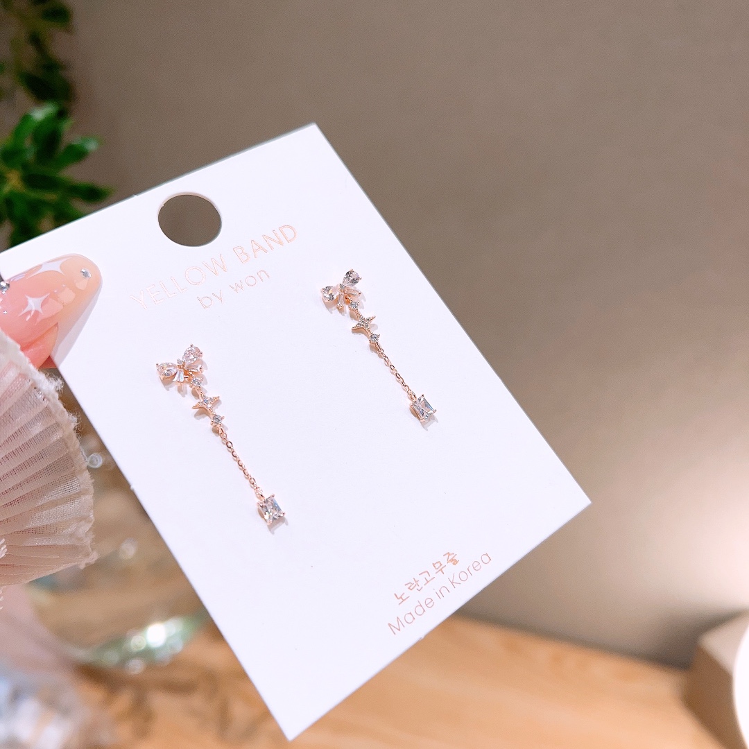 清純925シルバードロップ＆スレッドイヤリングシルバー 母の日