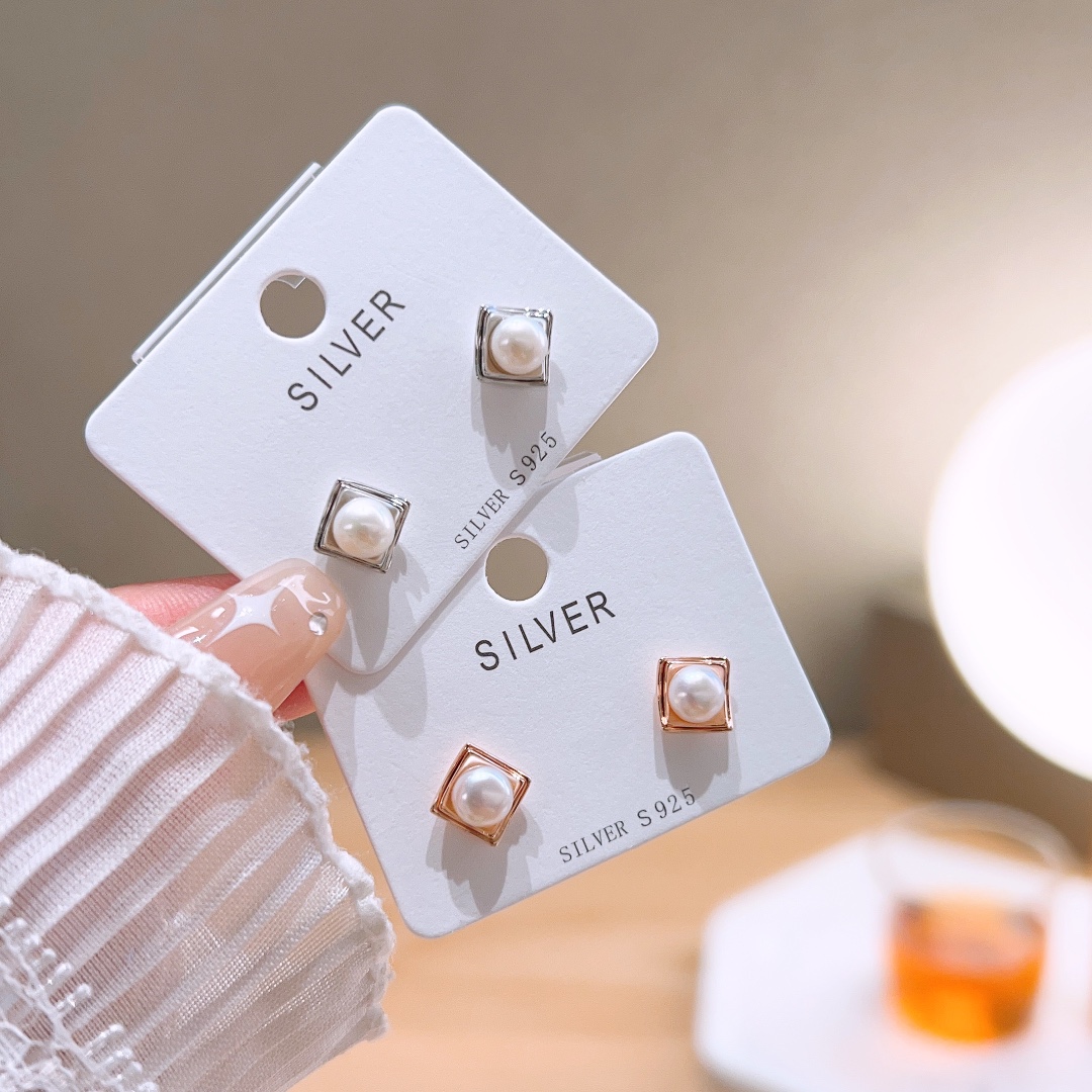 Solid Silver Earrings Vintage Teacher's Day Gold