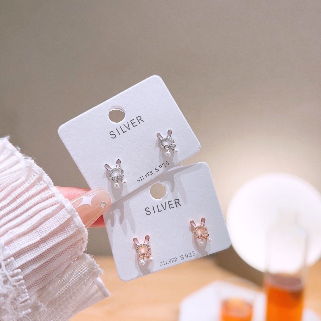 知性的S925スターリングシルバーイヤリングゴールド ウェディングギフト