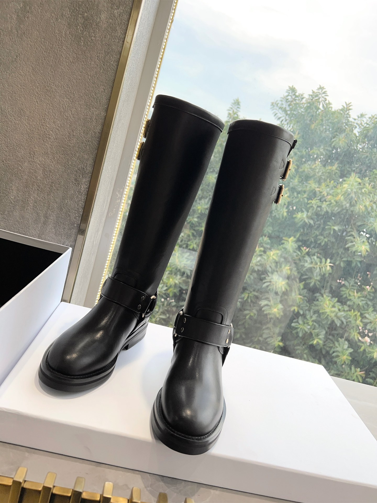 Celine Short Boots Gold Hardware Calfskin Cowhide Genuine Leather Rubber Fall/Winter Collection
