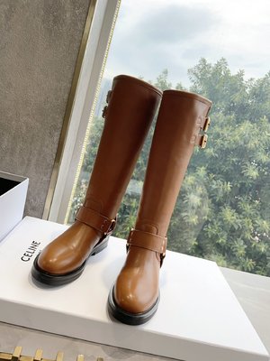 Celine Short Boots best website for replica Gold Hardware Calfskin Cowhide Genuine Leather Rubber Fall/Winter Collection