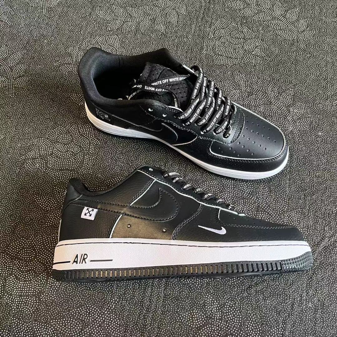 ? 正品定制 Af1 OFF White联名系列 黑白配色低帮板鞋 ?