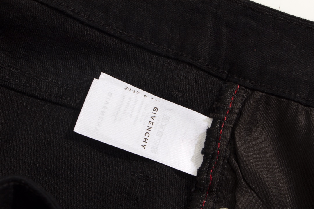 2023 Givanch & Givenchy Logo Jeans: Water-Washed Fabric, Original Hardware, Top Quality - 图片 7