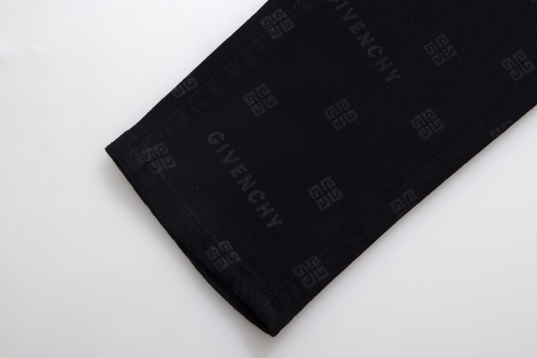 2023 Givanch & Givenchy Logo Jeans: Water-Washed Fabric, Original Hardware, Top Quality - 图片 6