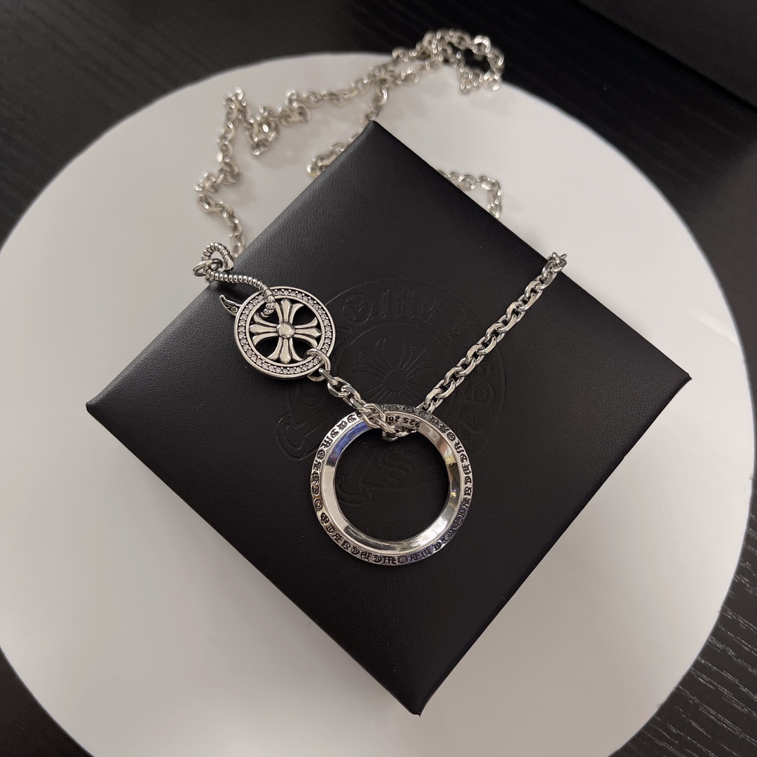 NO:641938,So handsome, the latest Chrome Hearts. No explosions, no hair. Factory direct sales. Original one-to-one reproduction. Chrome Hearts retro necklace, fine jewelry, chrome hearts, necklace.19860909太帅爆了最新款克罗心 不爆不发 厂家直销 原版一比一复刻 克罗心复古项链,饰品精品,chrome hearts,necklace,Jewelry