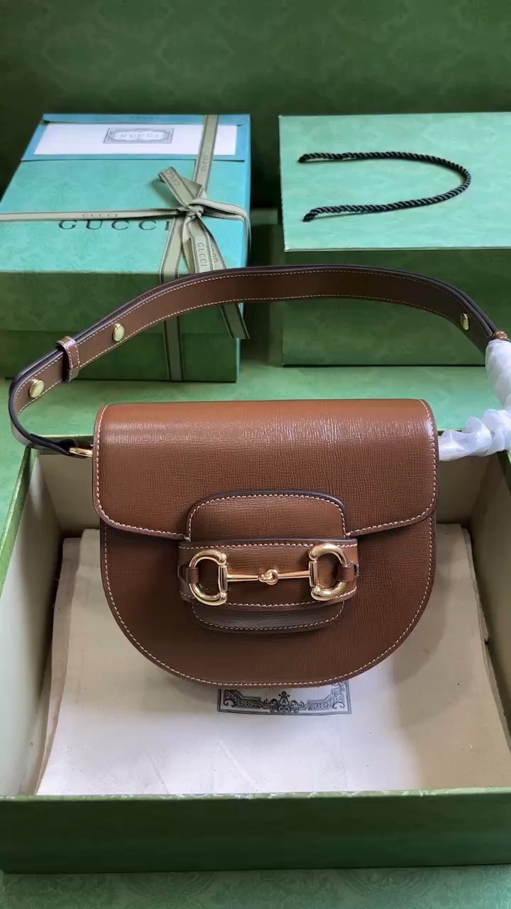 Gucci Crossbody & Shoulder Bags Saddle Bags Brown