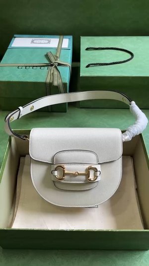 Gucci Crossbody & Shoulder Bags Saddle Bags White