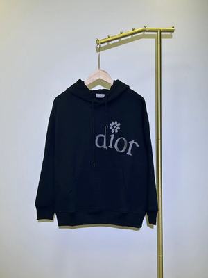 Dior Clothing Hoodies Best Luxury Replica Black White Men Cotton Hooded Top