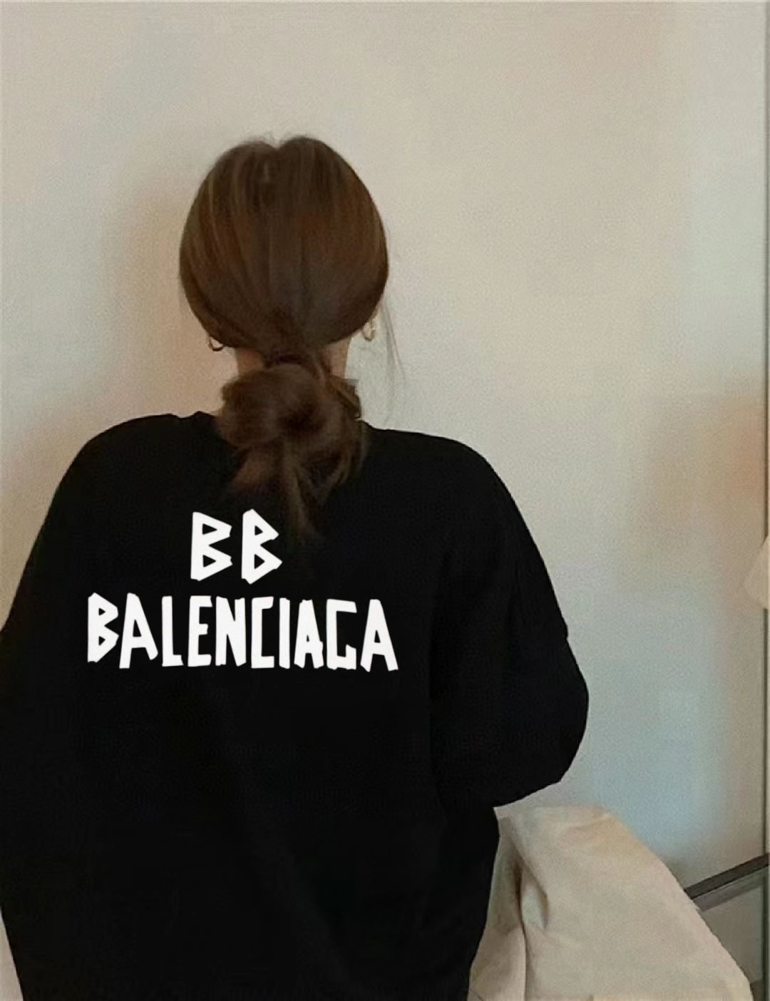 High Quality Happy Copy
 Balenciaga Clothing Sweatshirts Best Capucines Replica
 Black White Printing Unisex Cotton