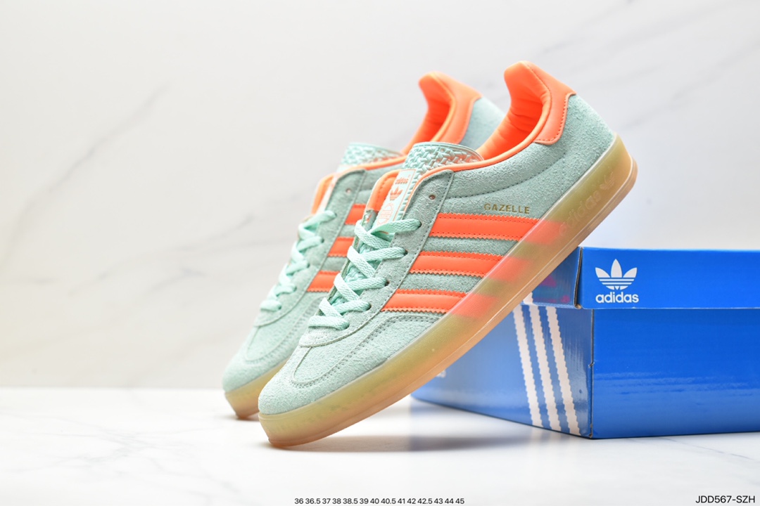 Adidas Originals Gazelle Indoor Trefoil Retro Anti-slip Wear-resistant Low-top Sneakers HQ8717