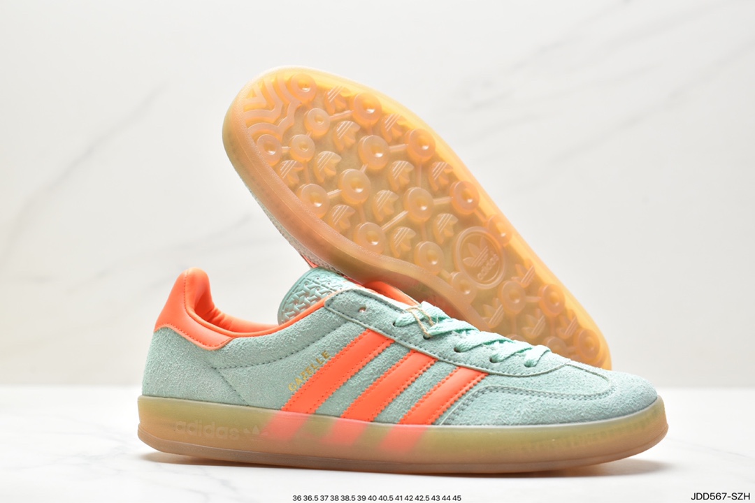 Adidas Originals Gazelle Indoor Trefoil Retro Anti-slip Wear-resistant Low-top Sneakers HQ8717