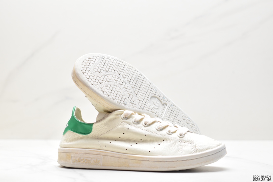 [Good version] Balenciaga x Adidas Originals StanSmith Paris Balenciaga joint Smith distressed style sneakers HP6784