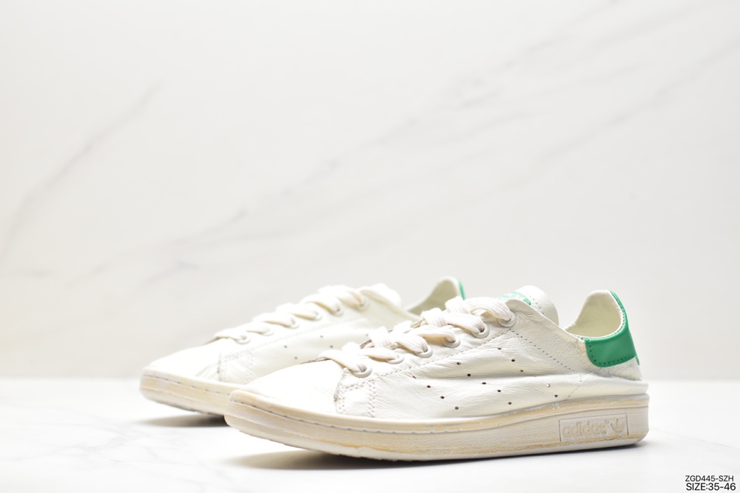 [Good version] Balenciaga x Adidas Originals StanSmith Paris Balenciaga joint Smith distressed style sneakers HP6784