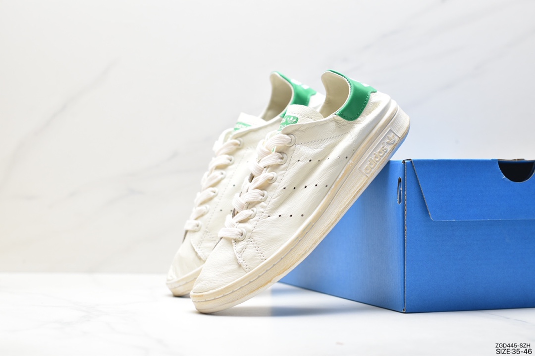 [Good version] Balenciaga x Adidas Originals StanSmith Paris Balenciaga joint Smith distressed style sneakers HP6784