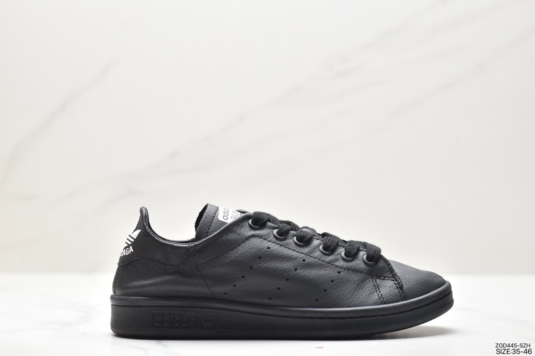 [Good version] Balenciaga x Adidas Originals StanSmith Paris Balenciaga joint Smith distressed style sneakers HP6784