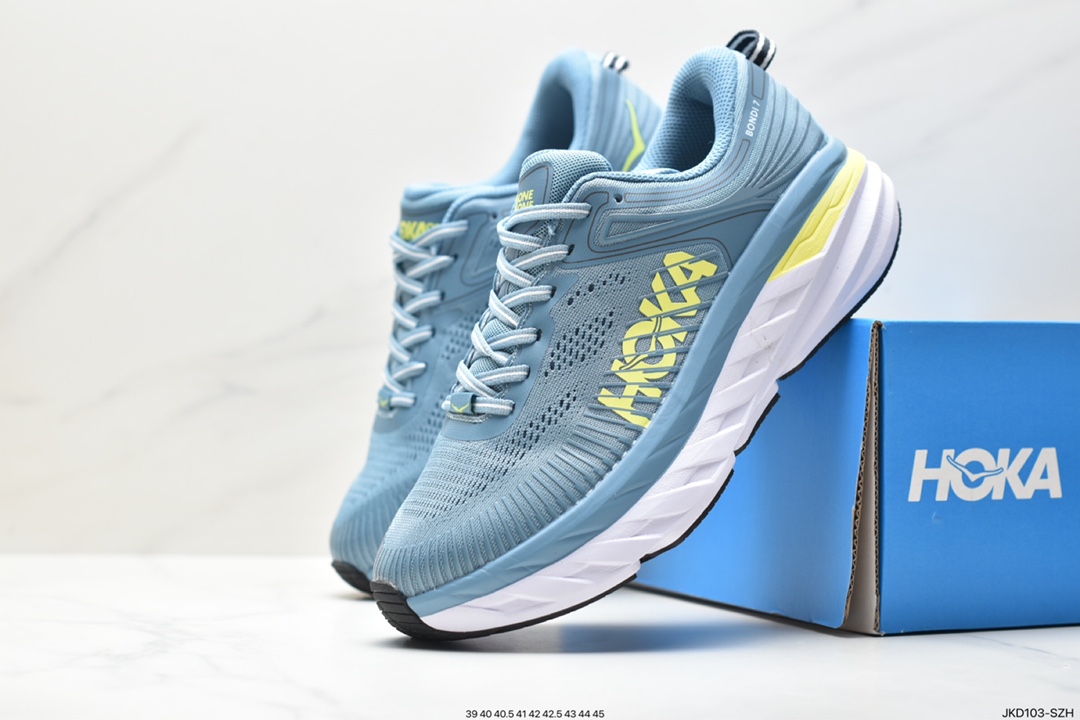 160 HOKA ONE ONE Bondi 7 余文乐同款 机能缓震跑鞋